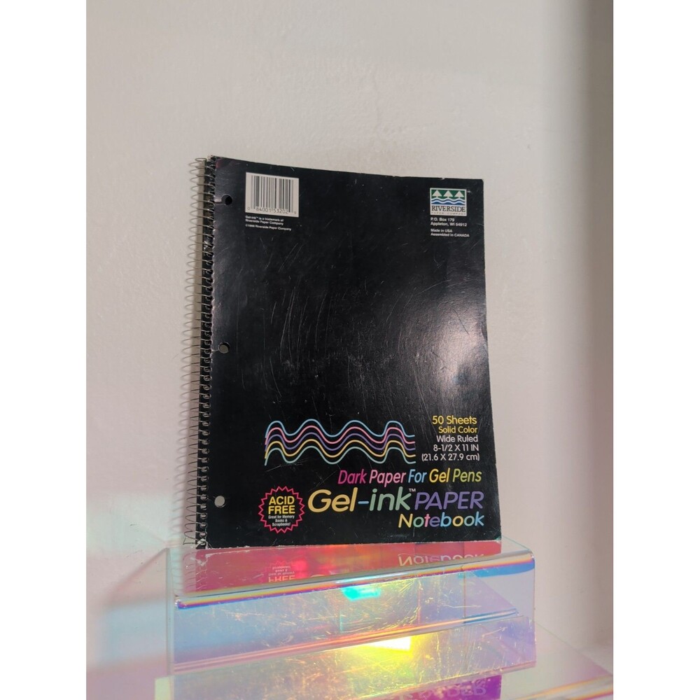 Riverside Black Lined Paper Notebook Wide Ruled 8.5 x 11 Vintage 1999 New/Unused
